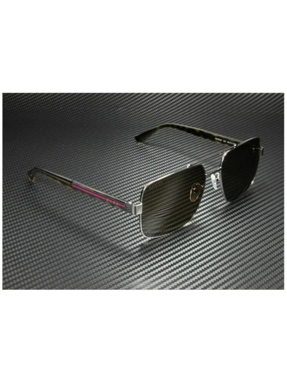New Gucci Men  Ruthenium Sunglasses  60- 17-